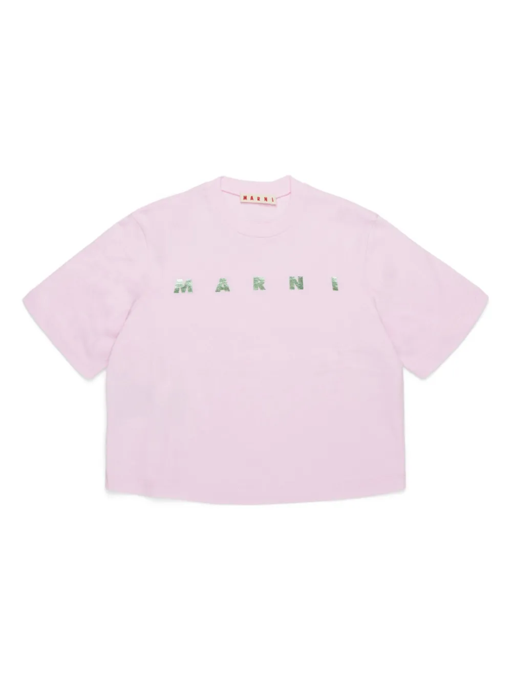 

Футболка с логотипом Marni Kids, розовый