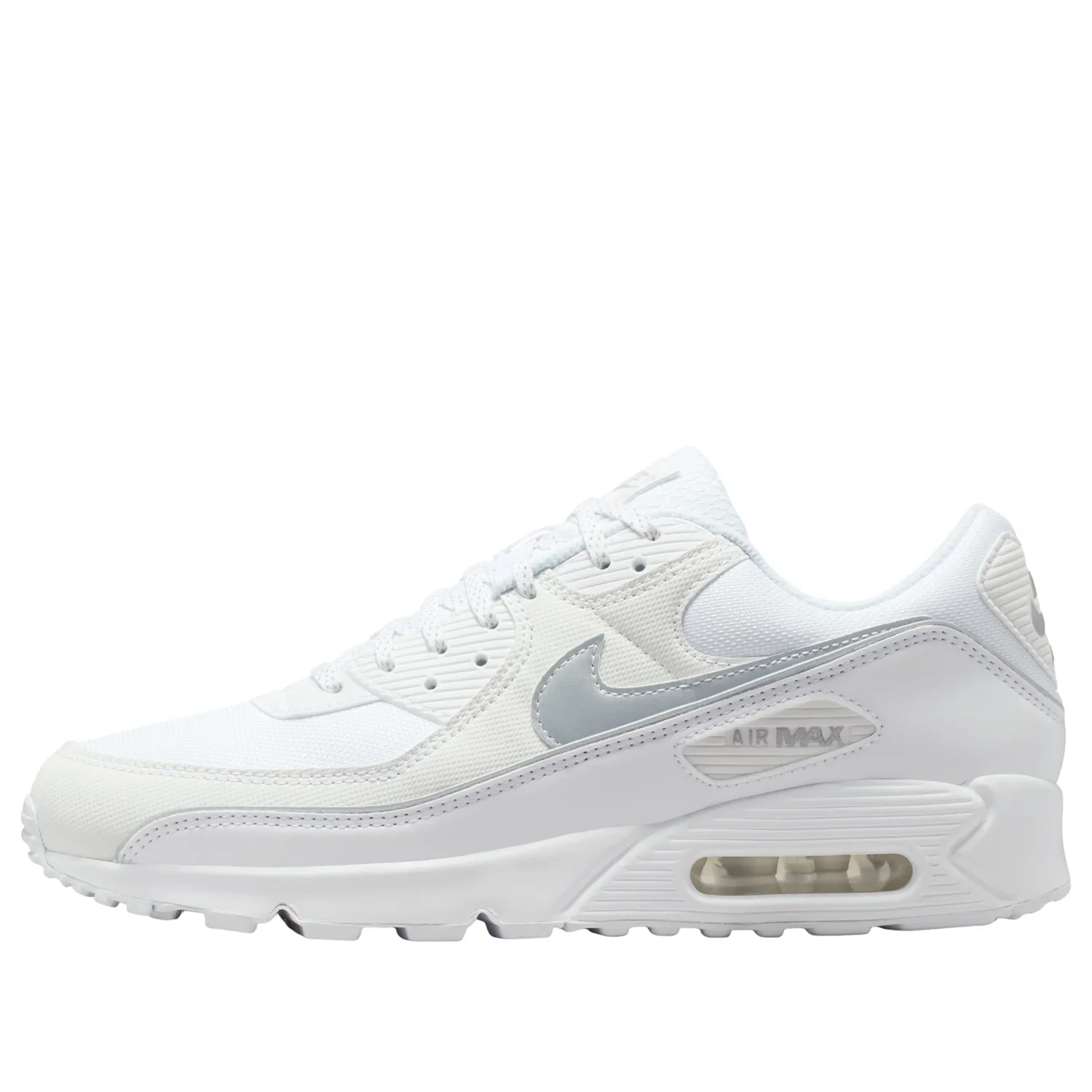 Кроссовки Nike Air Max 90 Premium 'White Metallic Silver'