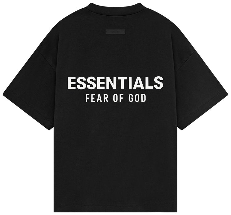 Футболка Fear of God Essentials Kids Jersey Crewneck Tee 'Black', черный — фото 2