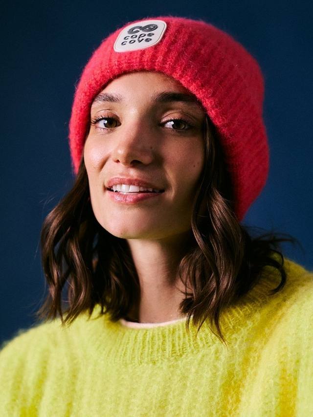 

Вязаная шапка Fisherman Ribbed из шерсти Cape Cove, Pink