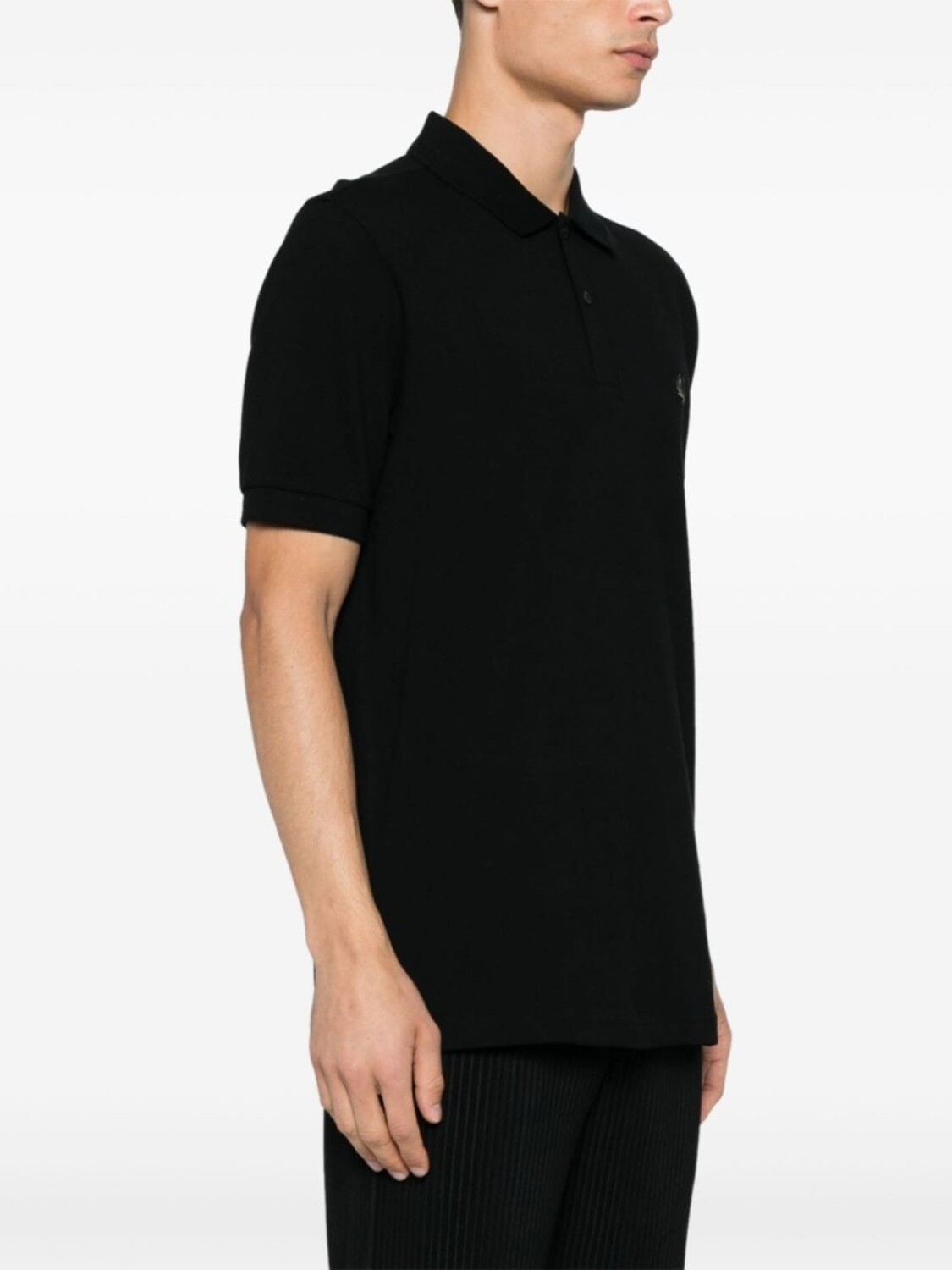 Comme Des Garçons Shirt рубашка поло с надписью из коллаборации с Fred Perry, черный — фото 4