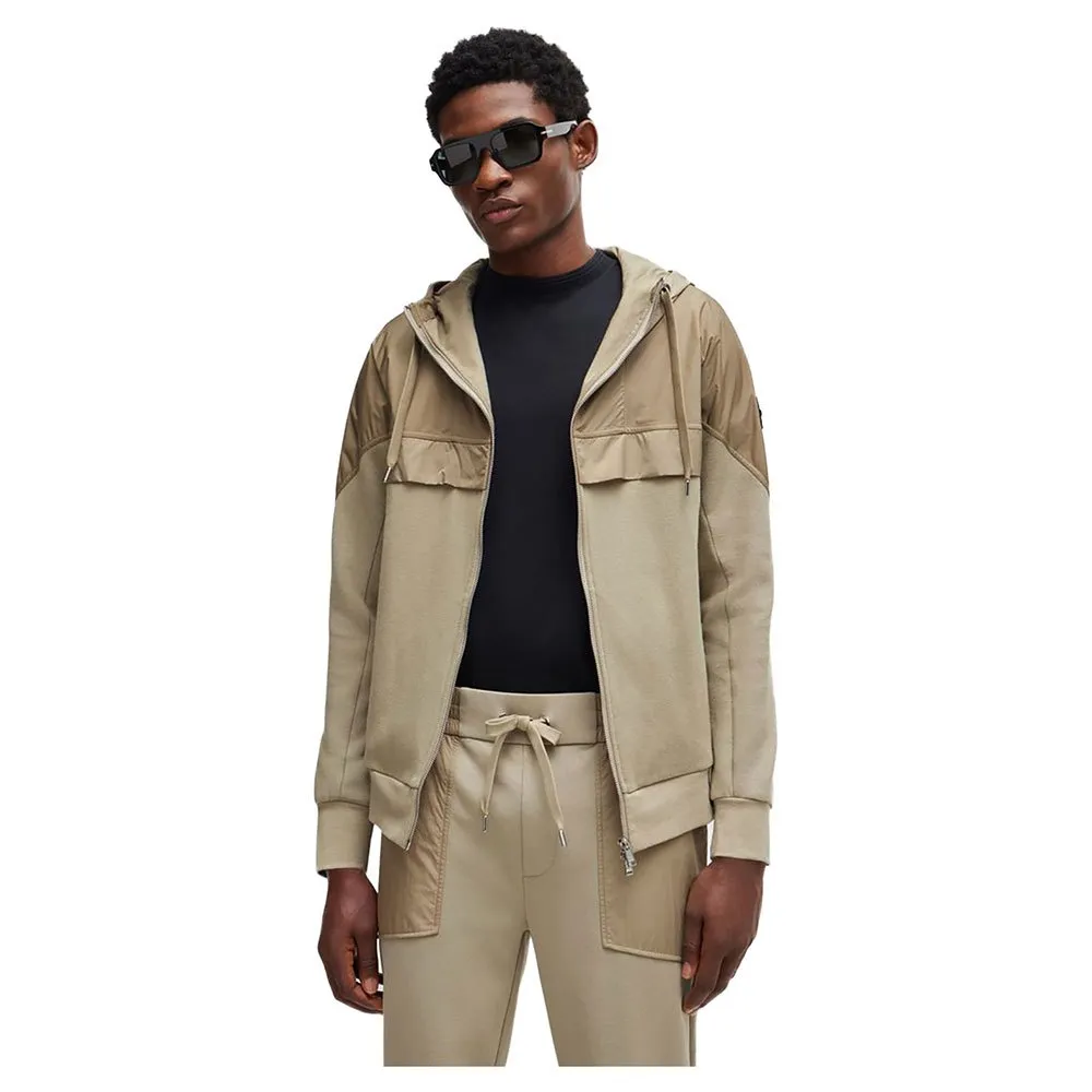 

Толстовка BOSS Sle 406 10259940 full zip, бежевый