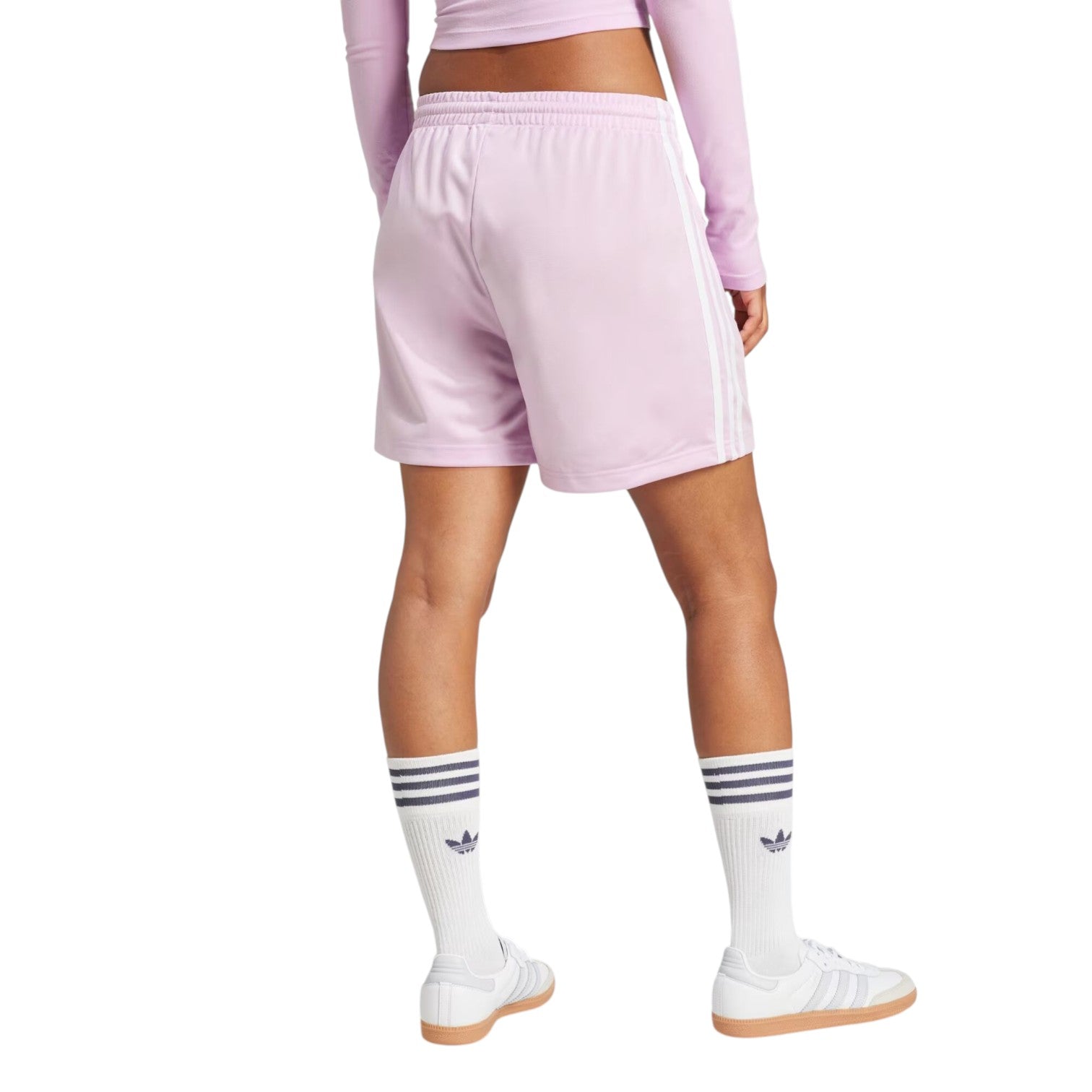Шорты (WMNS) adidas Firebird Shorts 'Light Orchid' — фото 3