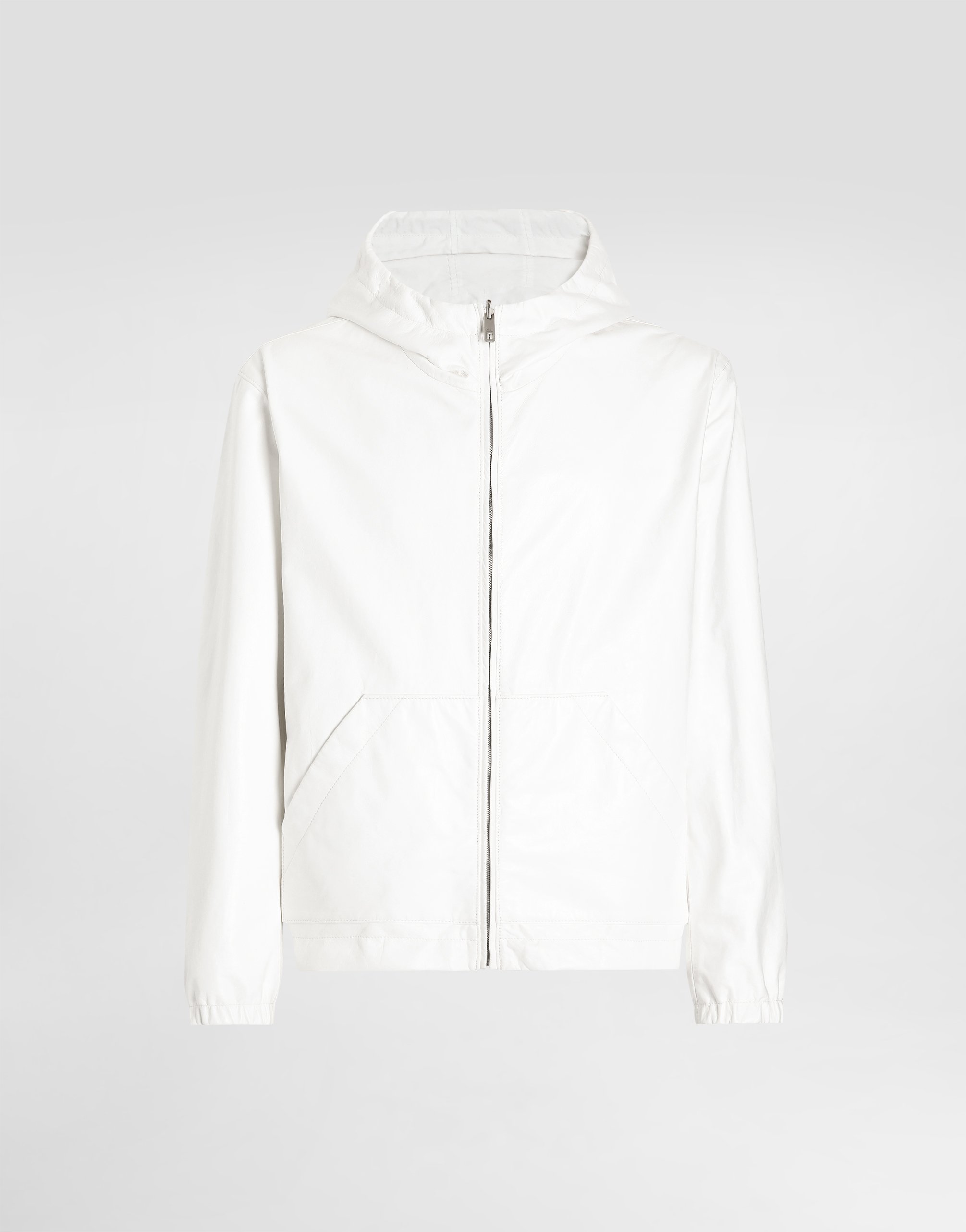 

Куртка из кожи и ткани с двусторонним капюшоном Dolce & Gabbana, белый