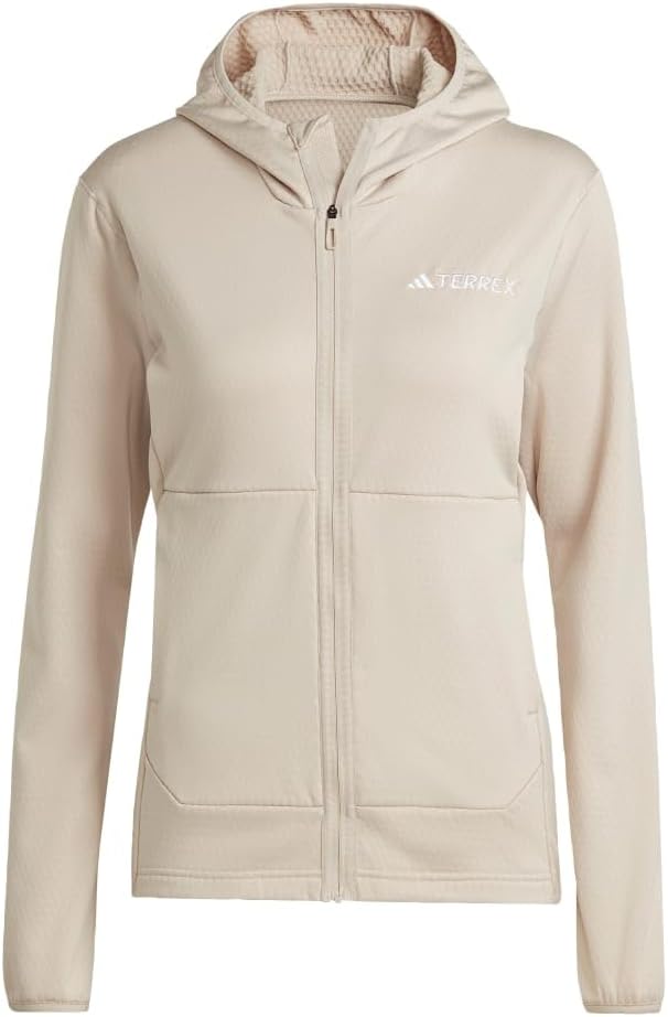 

adidas Женская утепленная флисовая куртка Terrex Xperior Light с капюшоном, Wonder Beige