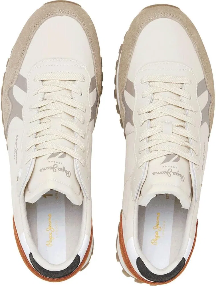 Кроссовки Pepe Jeans Brti-On Master beige Leder Hausschuhe — фото 4