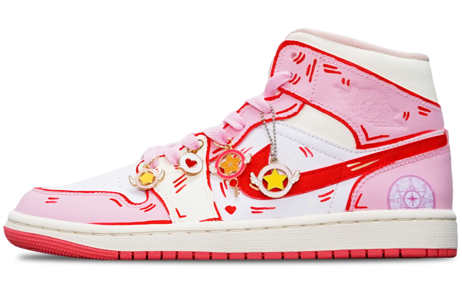 

Кроссовки Air Jordan 1 Vintage Basketball Shoes Women's Mid-Top Pink/White
