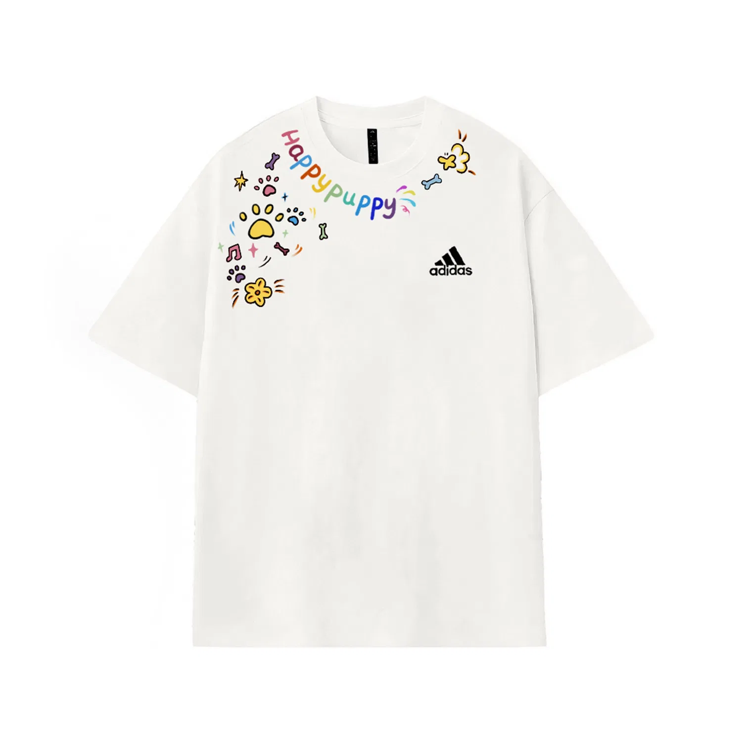 Футболка хлопковая логотип Adidas Must Haves бежевая