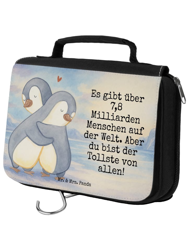 

Mr. & Mrs. Panda Косметичка с изображением пингвина, милая, белого цвета