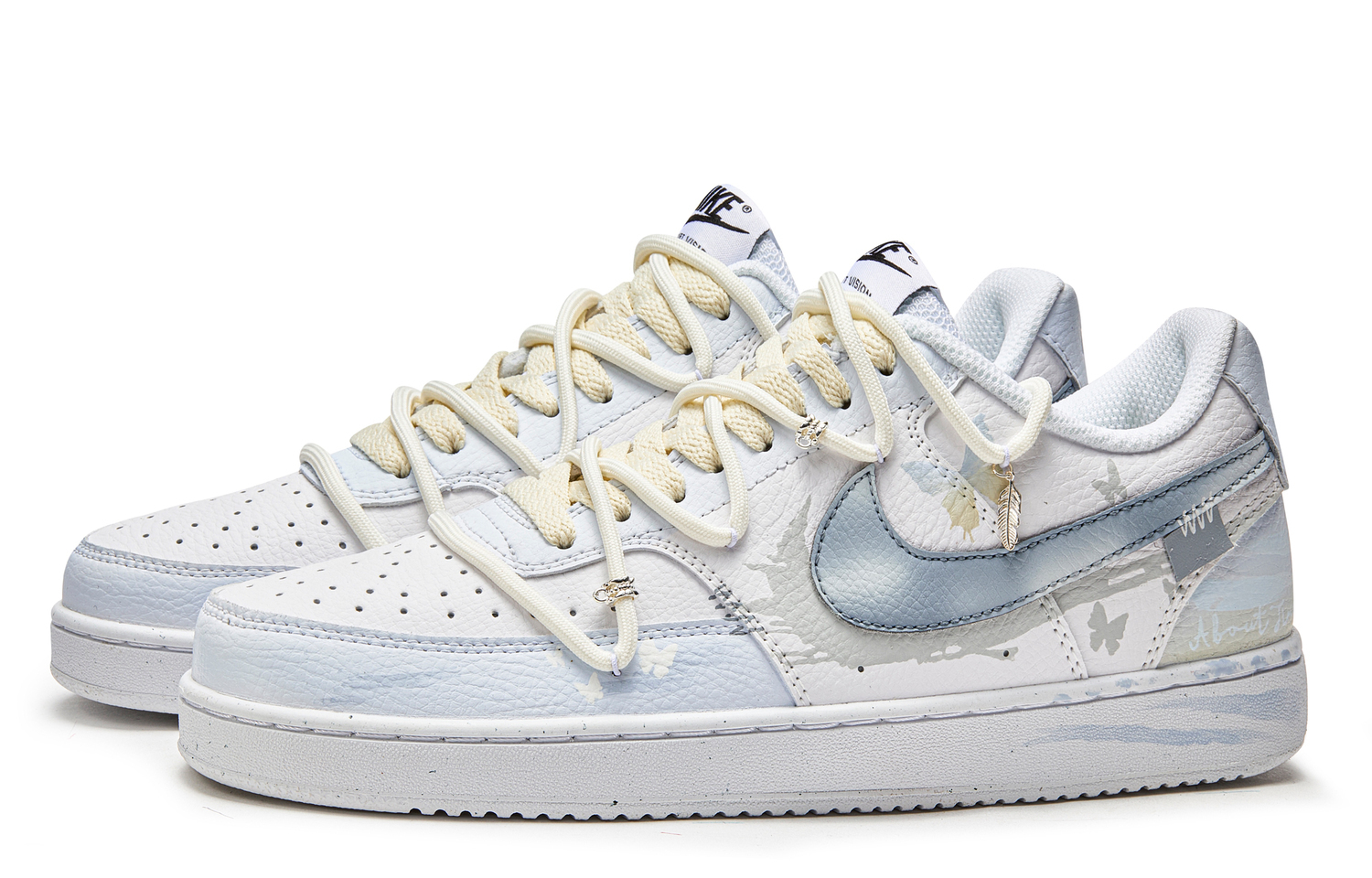Кроссовки Nike Court Vision 1 Impact Resistance Low Top мужские бело-синие — фото 3