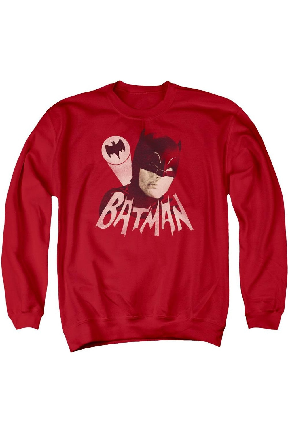 

Толстовка Batman Classic Tv Bat Signal для взрослых с круглым вырезом Gildan, красный
