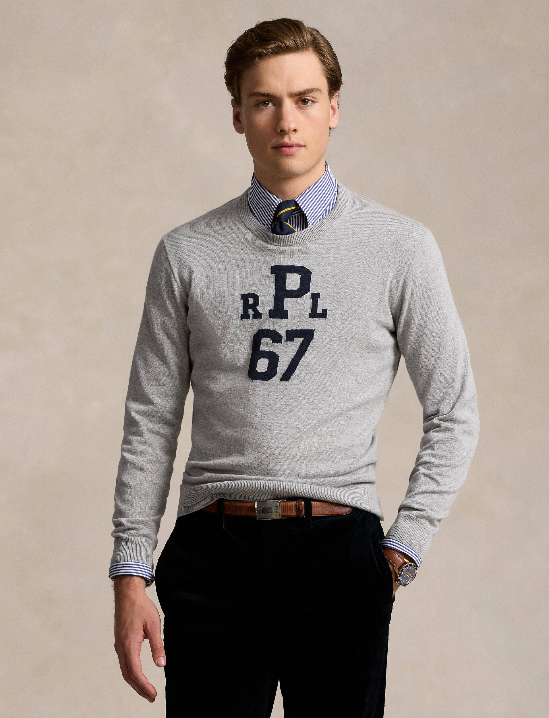 

Свитер POLO RALPH LAUREN Regular Fit, серый