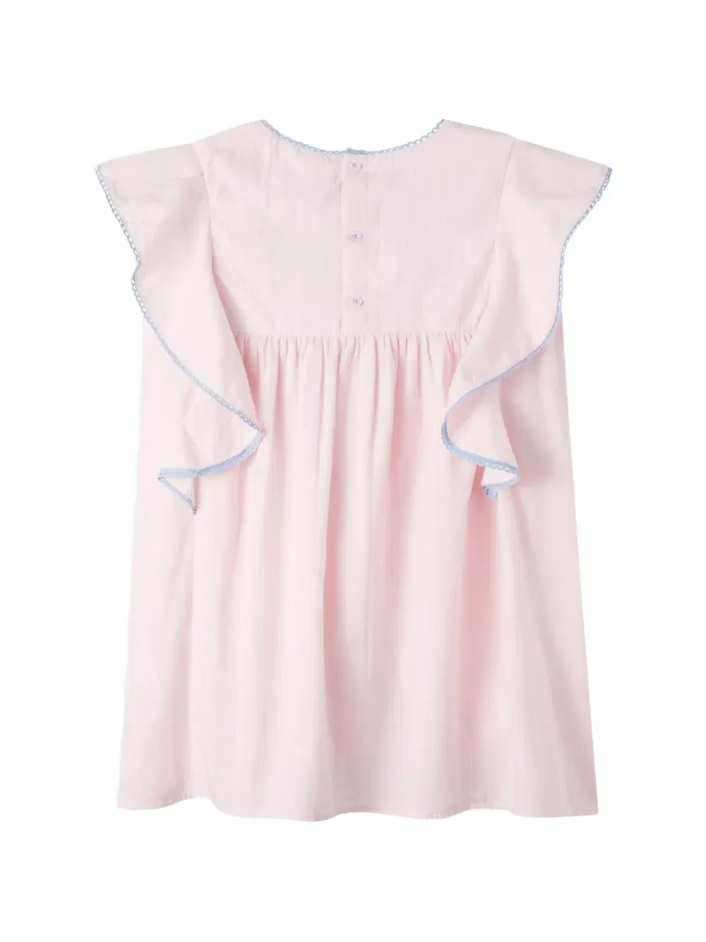 Платье с вышивкой и оборками Louise Misha Kids, розовый — фото 2