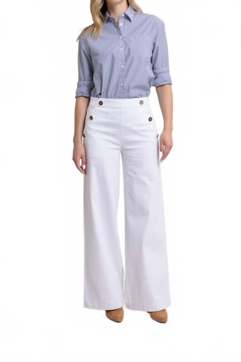 

Талия Моряцкие Брюки в Классическом Белом SOUTHERN TIDE