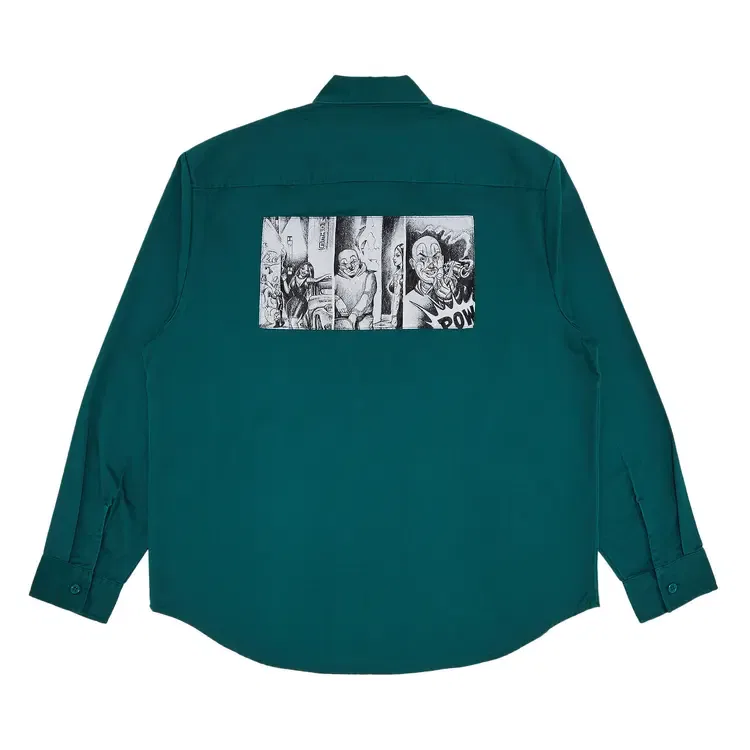 Рабочая рубашка Supreme Mister Cartoon Work Shirt, зеленый — фото 2