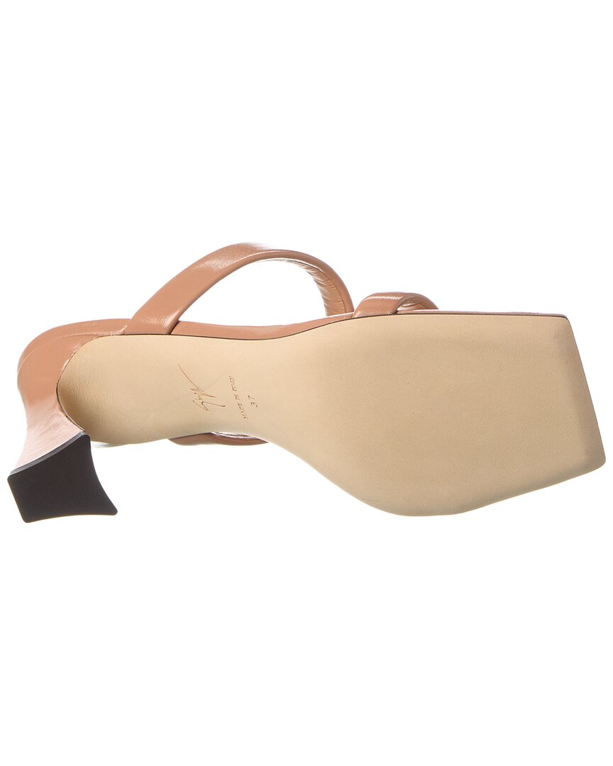 Giuseppe Zanotti Flaminia 85 Leather Sandal, коричневый — фото 4