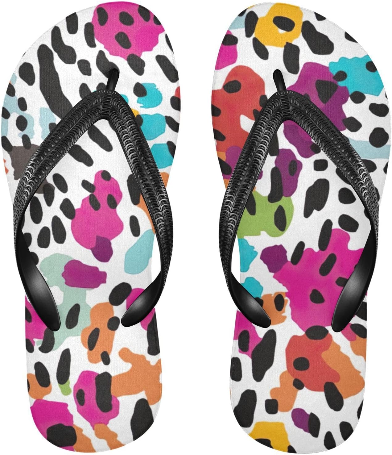 

Пляжные летние сандалии-сланцы с цветными пятнами для женщин и мужчин Kfbe, Color