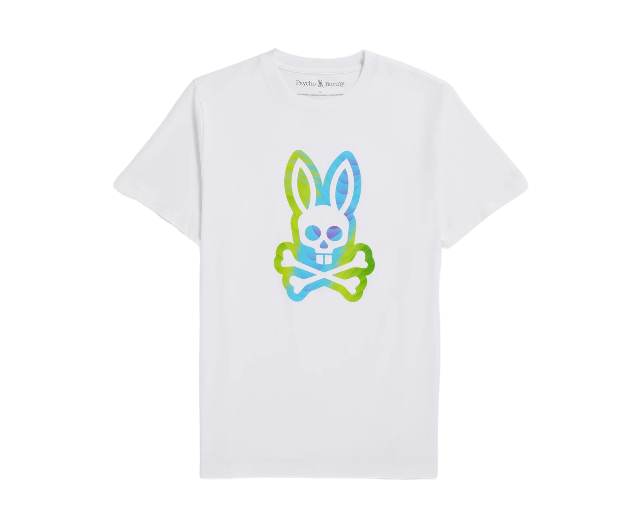 

Мужская белая футболка с рисунком Psycho Bunny Montgomery B6U948Y1PC-WHT, белый