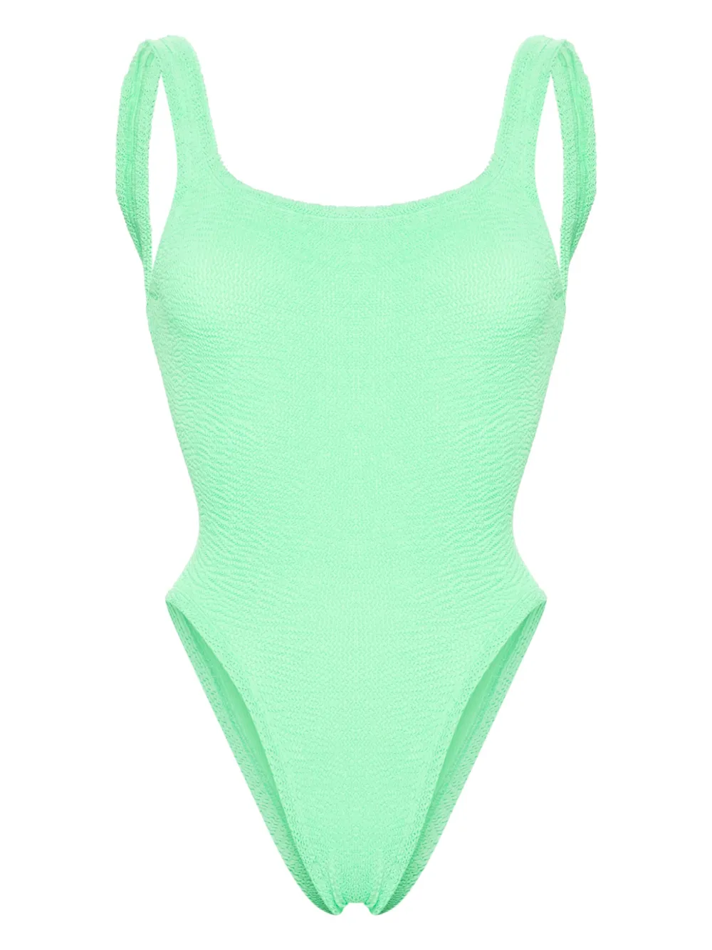 

Купальник с жатым эффектом и открытой спиной Hunza G, зеленый