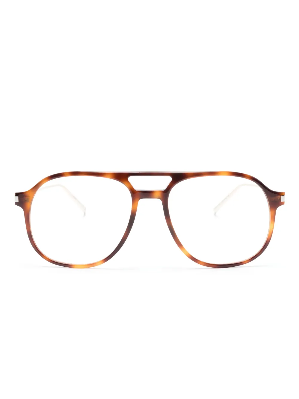 

Очки-пилоты черепаховой расцветки Saint Laurent Eyewear, коричневый