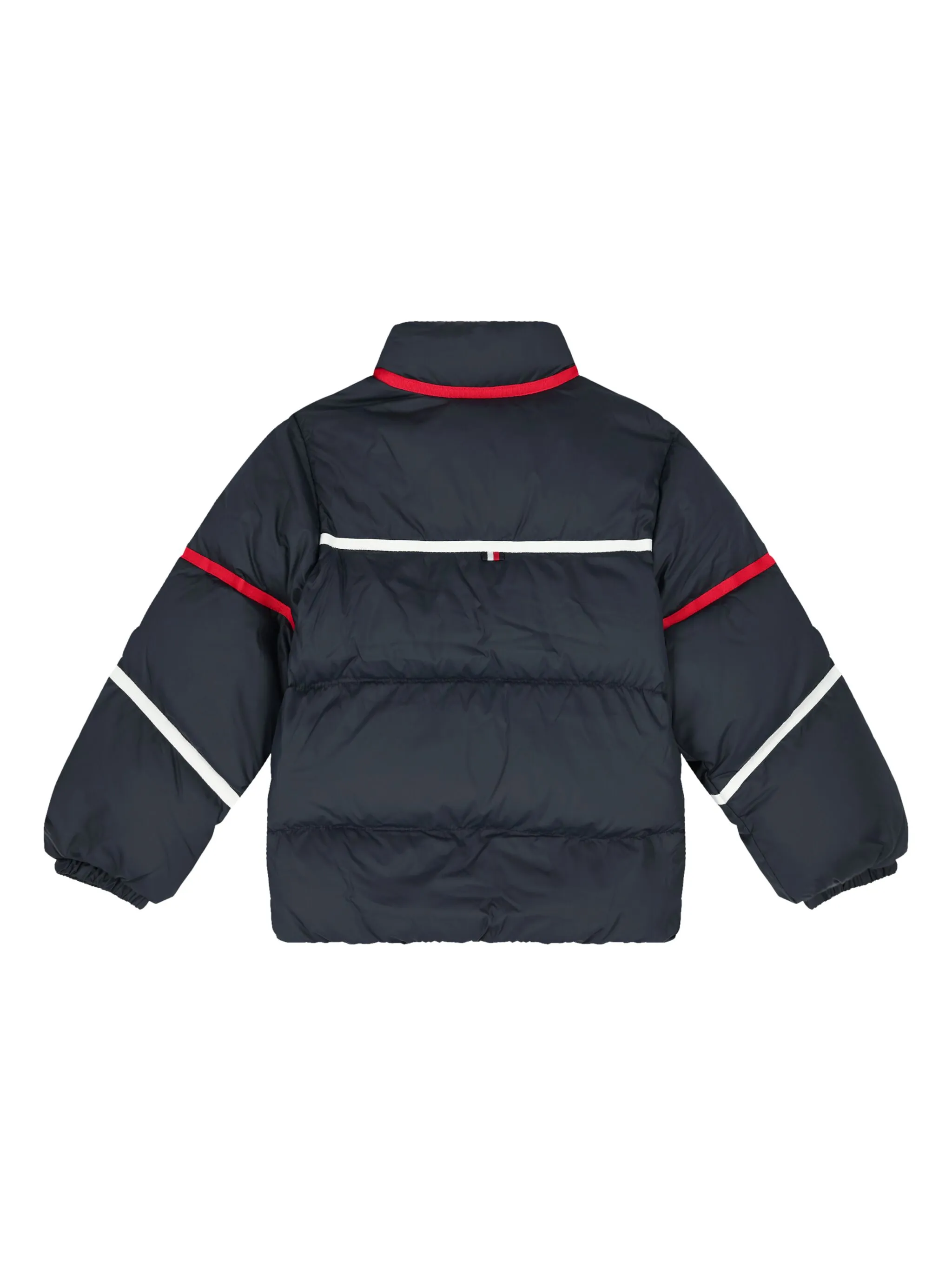 Пуховик с отделкой в полоску Tommy Hilfiger Junior, синий — фото 2