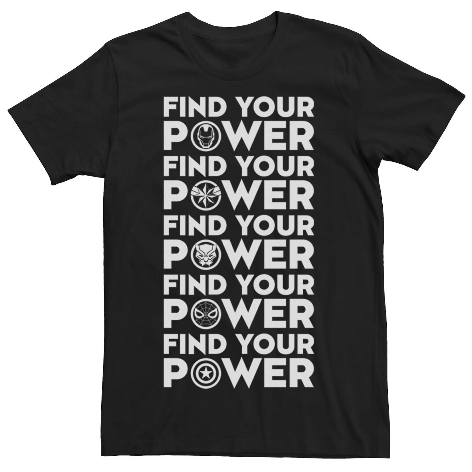 

Мужская футболка с логотипом Find Your Power Team Marvel