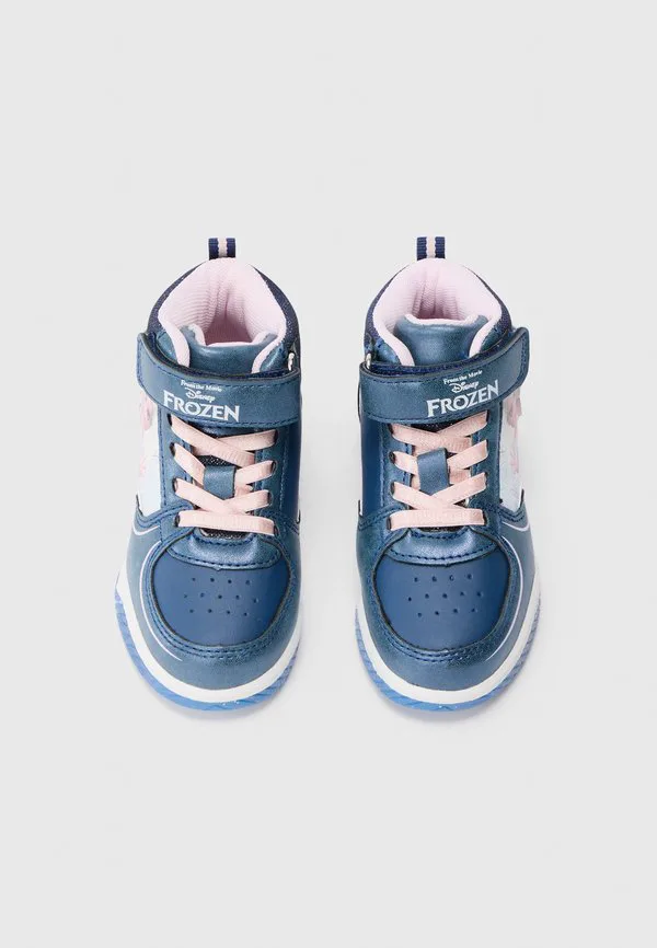 Мерцающая подошва, замороженные высокие кроссовки Friboo, Dark Blue — фото 4