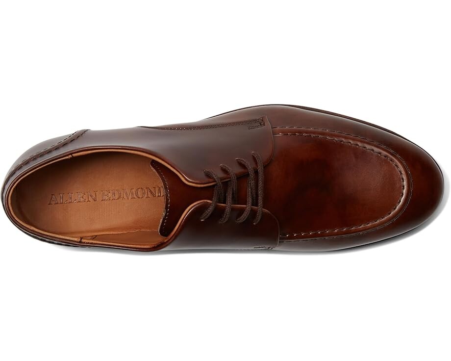 Оксфорды Allen Edmonds Raymond Apron-toe Derby, цвет Brown Museum Leather — фото 2