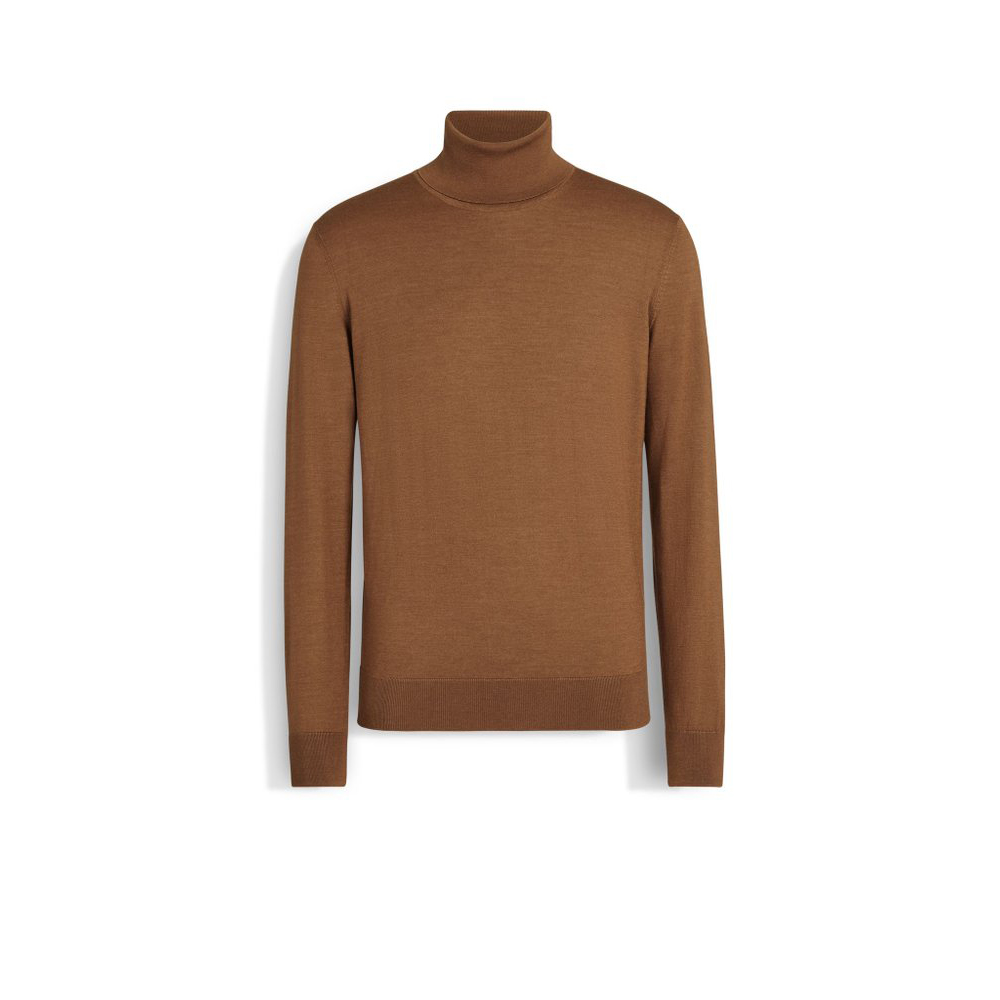 

Джемпер с воротником-стойкой Zegna Ermenegildo Zegna, коричневый