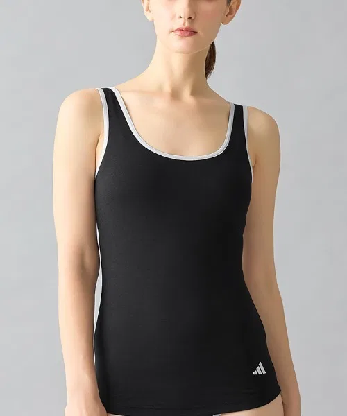 Бра-топ adidas Basic из хлопка с полиэстером, черный