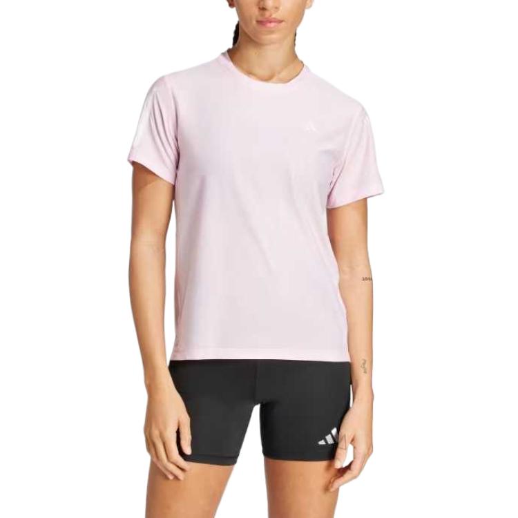 Adidas Женская футболка Own The Run Clear Pink — фото 4