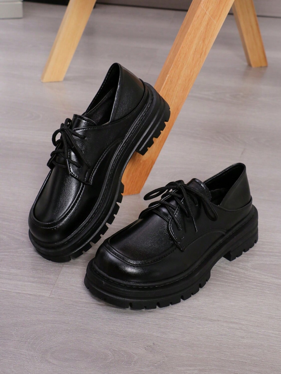 

Женские повседневные кожаные туфли в британском стиле, повседневные парусисандалии Мэри Джейн, осень, черный