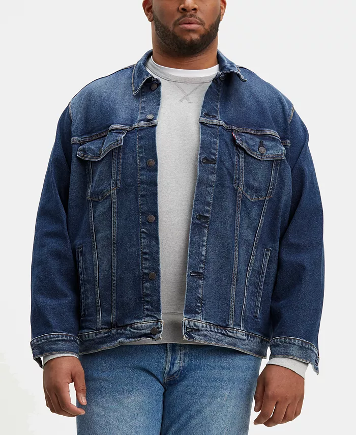 

Мужская джинсовая куртка-косуха Big & Tall с эффектом растяжки Levi's, синий