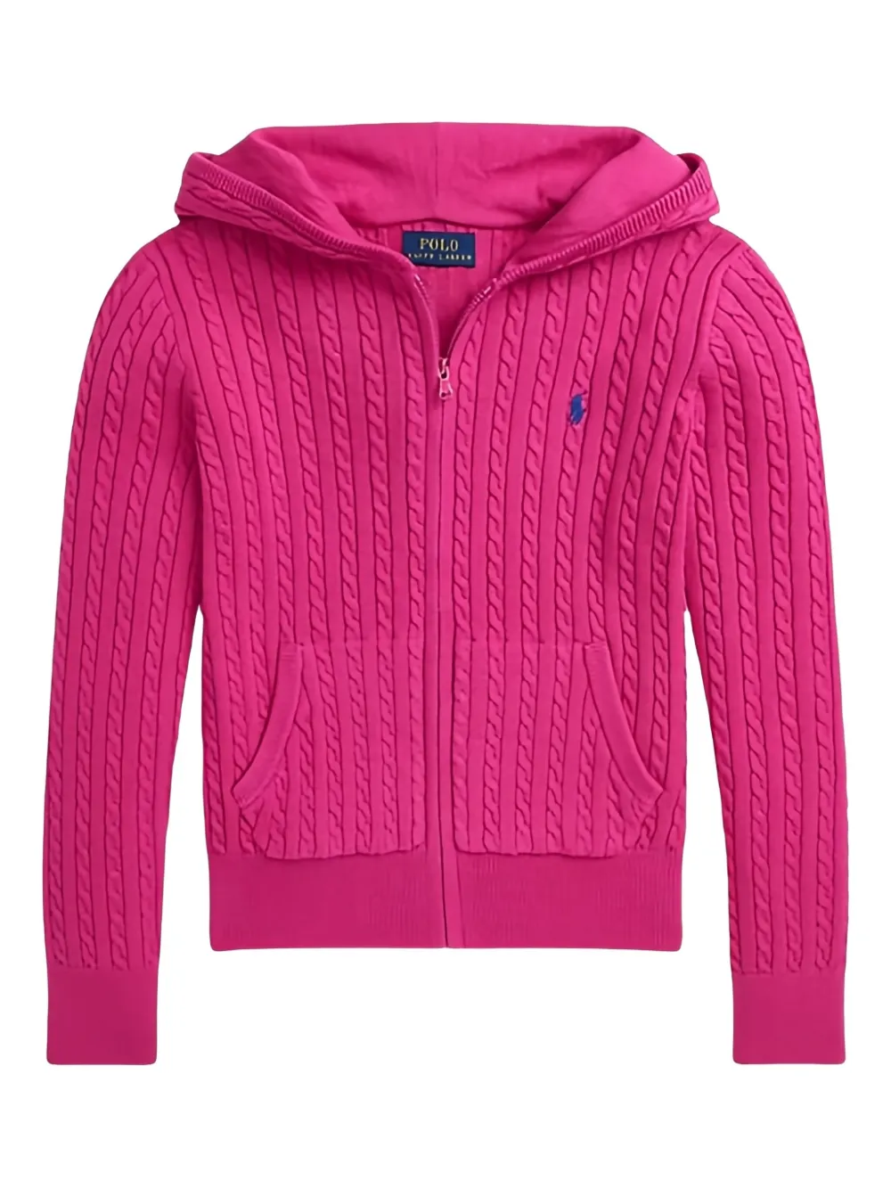 

Худи фактурной вязки Polo Ralph Lauren Kids, розовый