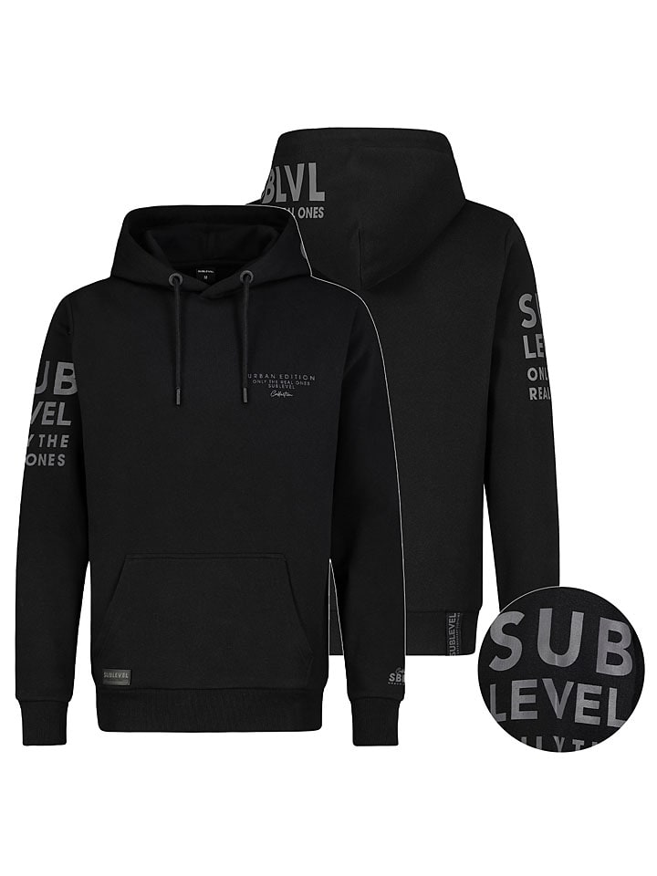 

Толстовка с капюшоном Sublevel, черный