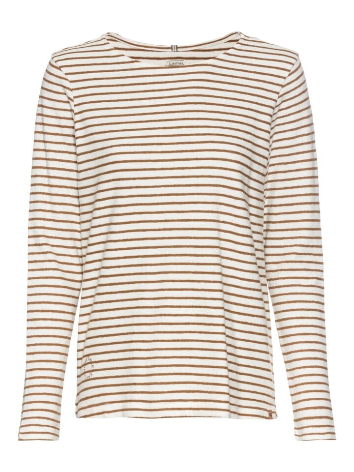

Рубашка с длинным рукавом Camel Active aus Organic Cotton, цвет caramel-weiß