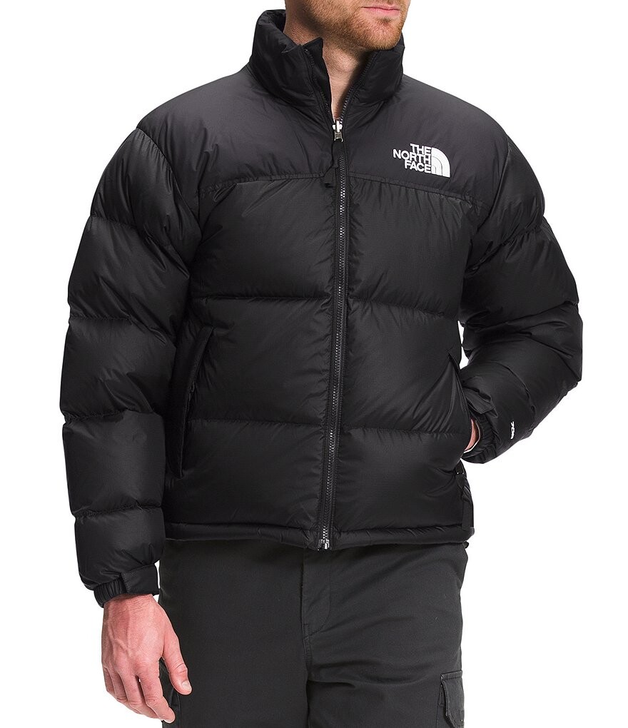 

Лыжная куртка-пуховик The North Face Out 1996 Retro Nuptse с молнией во всю длину и DWR, черный