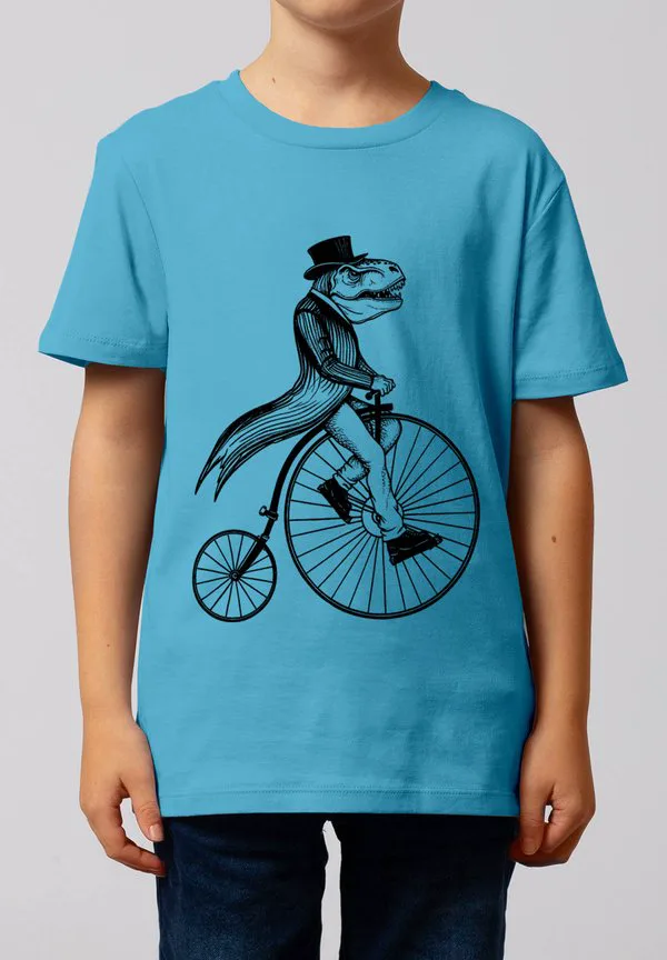Футболка с принтом rex auf fahrrad Watapparel, Aqua Blue