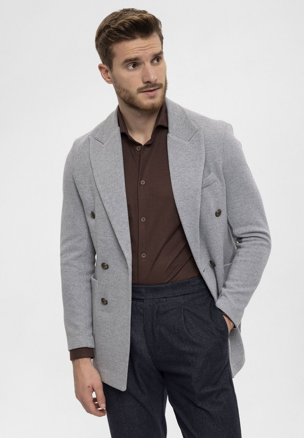 

Пиджак KNIT BLAZER Antioch, серый