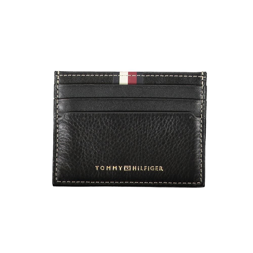 

Черный кожаный мужской кошелек Tommy Hilfiger