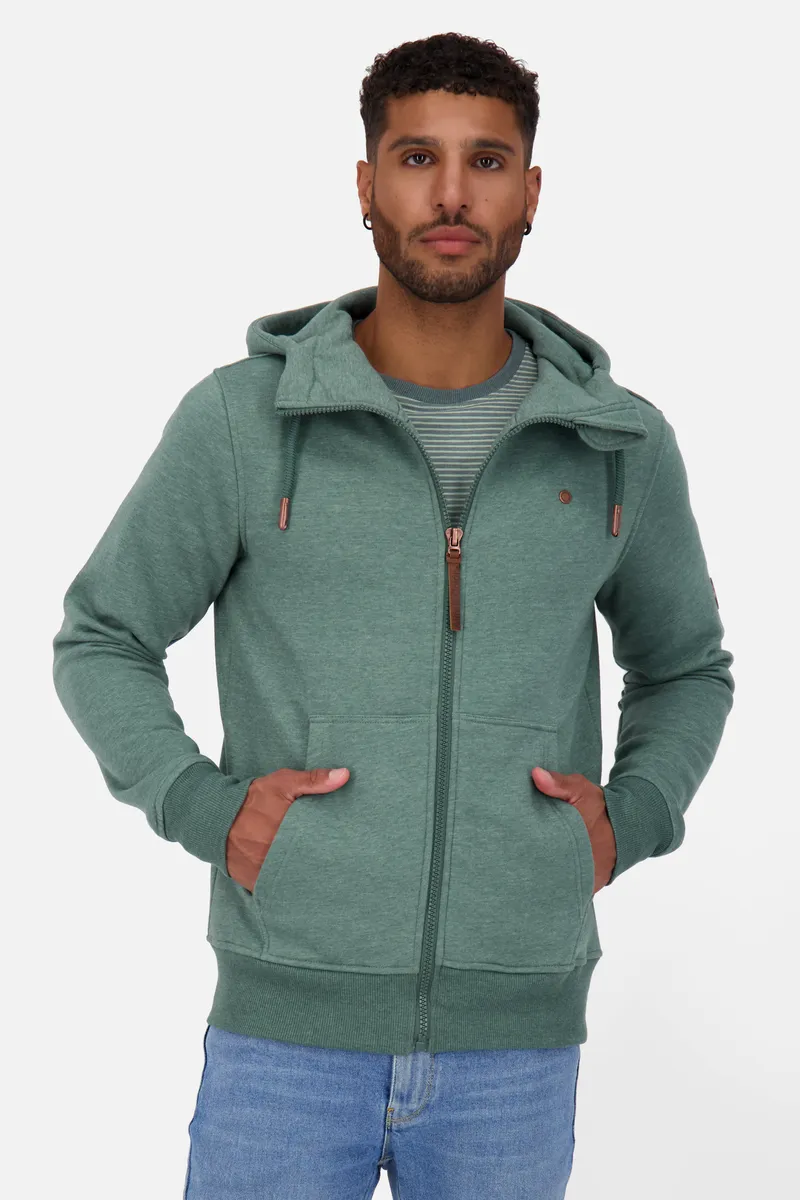 

Толстовка с капюшоном Alife & Kickin "TrasherAK A Hooded Sweat Jacket Men", цвет Sage Leaf Melange