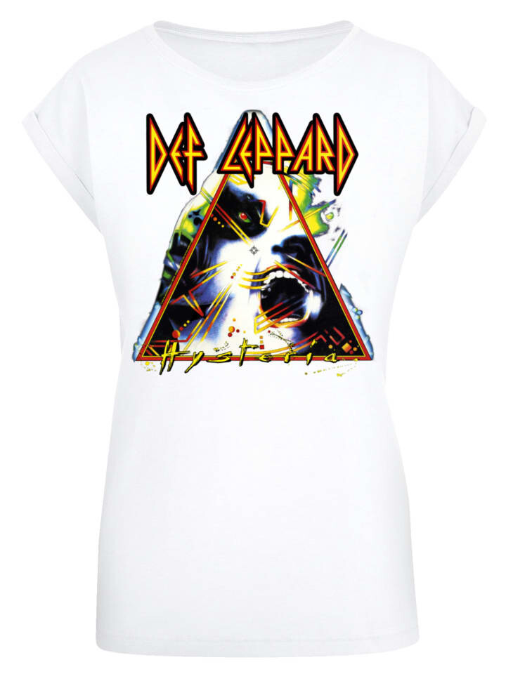 

Футболка F4NT4STIC Extended Shoulder T-Shirt Def Leppard Hysteria, белый