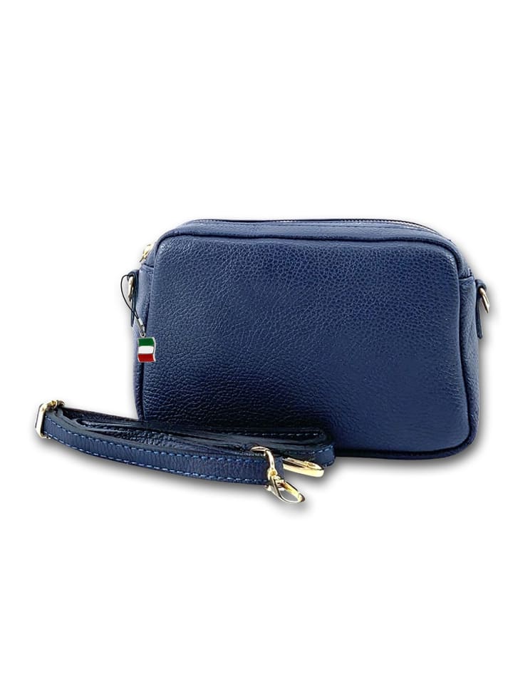 

Кожаная сумка через плечо Florence, синяя, примерно 22 см Florence