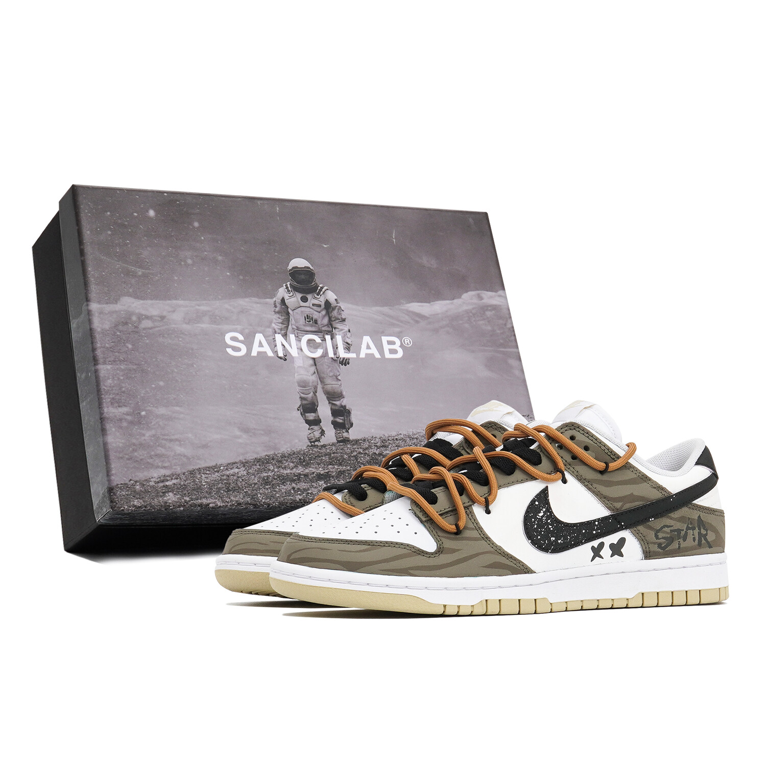 

Кроссовки Nike Dunk Skateboarding Shoes Men Low-top White, светло-серый