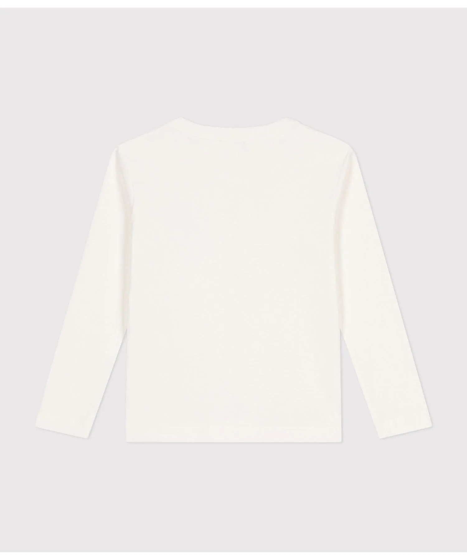 Детская футболка с длинным рукавом Petit Bateau из хлопка белого цвета — фото 2
