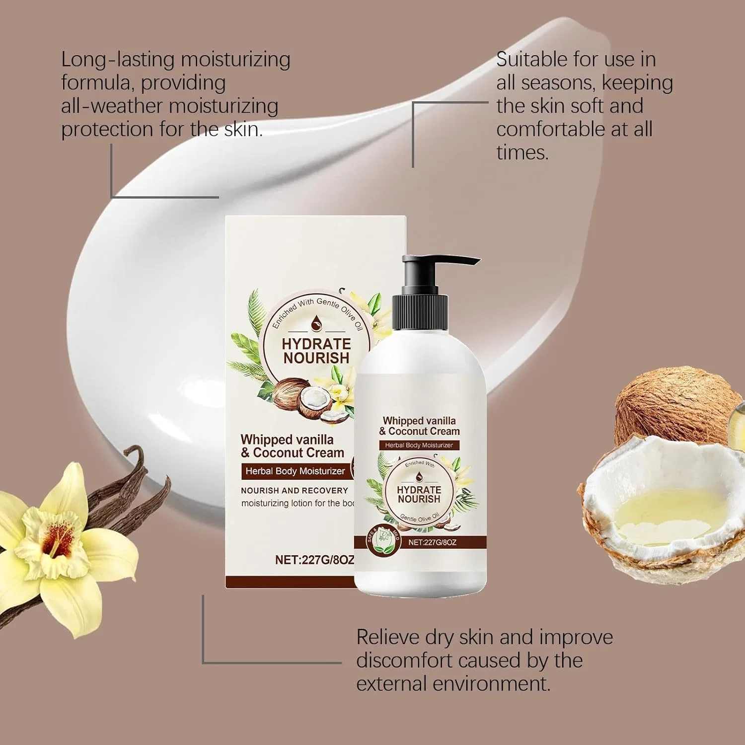 Лосьон для тела Coconut от Generic, 300 г — фото 3