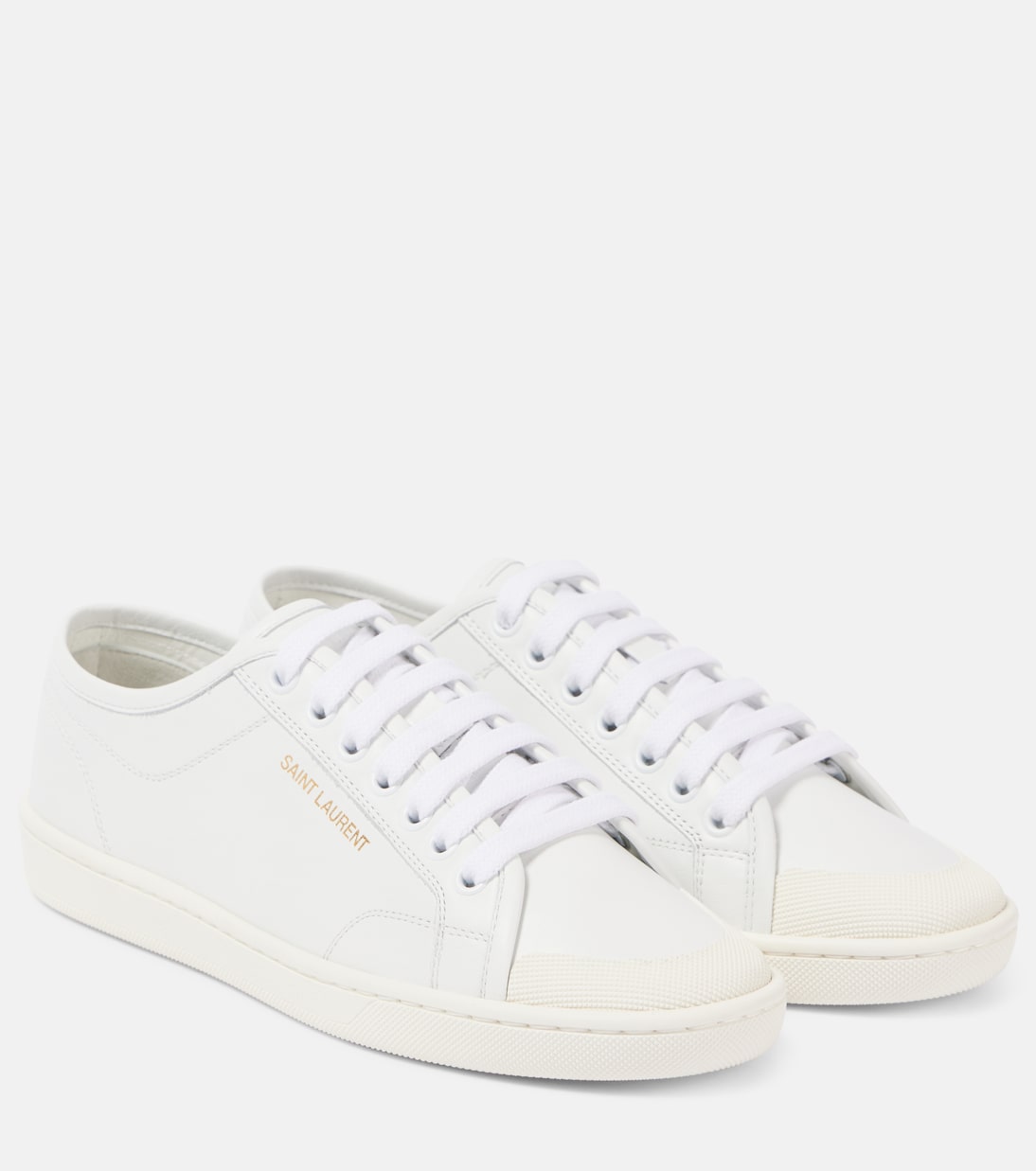Кожаные кроссовки для зала Saint Laurent, белый
