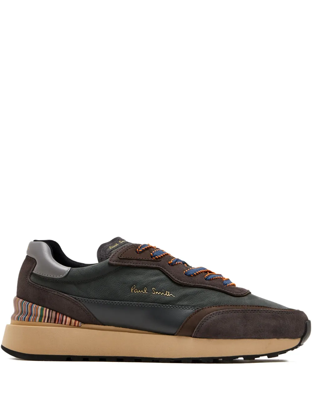 

Кроссовки Aston из кожи с полосатыми вставками Paul Smith, серый