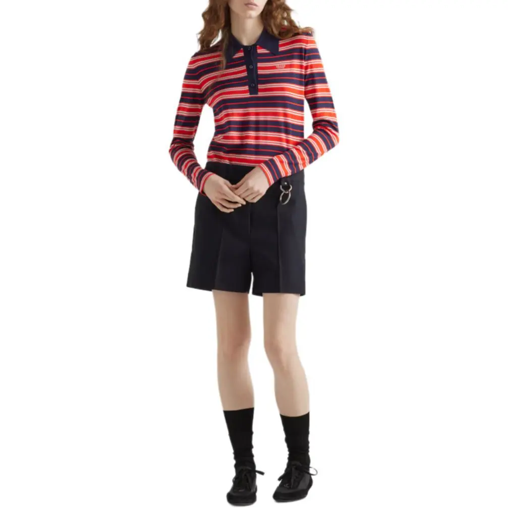 PRADA Коллекция женской одежды SS25 Весна-Лето Пола рубашка Women's Red — фото 3