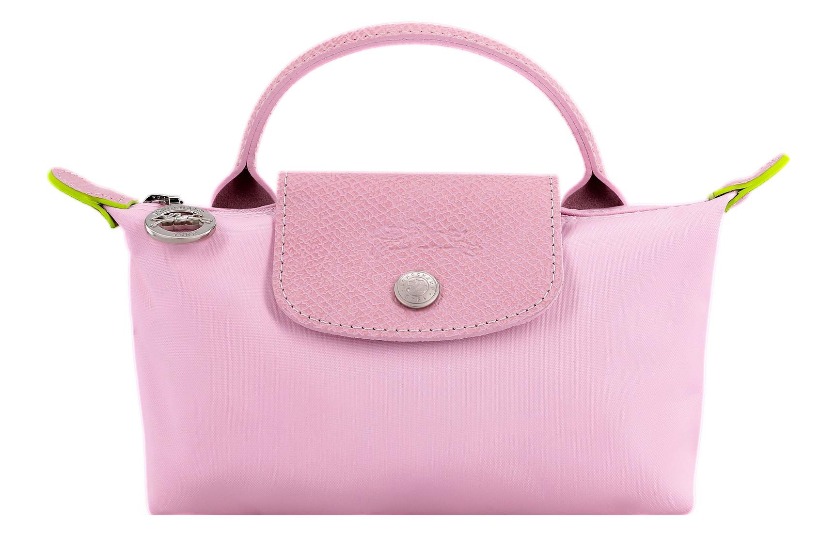 

LONGCHAMP Сумка Le Pliage Green Cow с кожаной отделкой